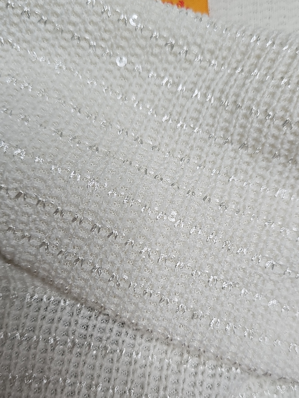 Ruby Rd. White Sparkle Cowl Neck Sweater with Button Accents - Picture 7 of 7